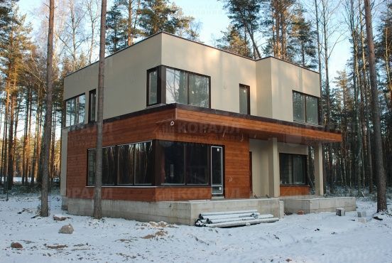 Дом с прямой крышей 