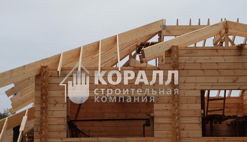построен дом из клеёного бруса строительной компанией Коралл