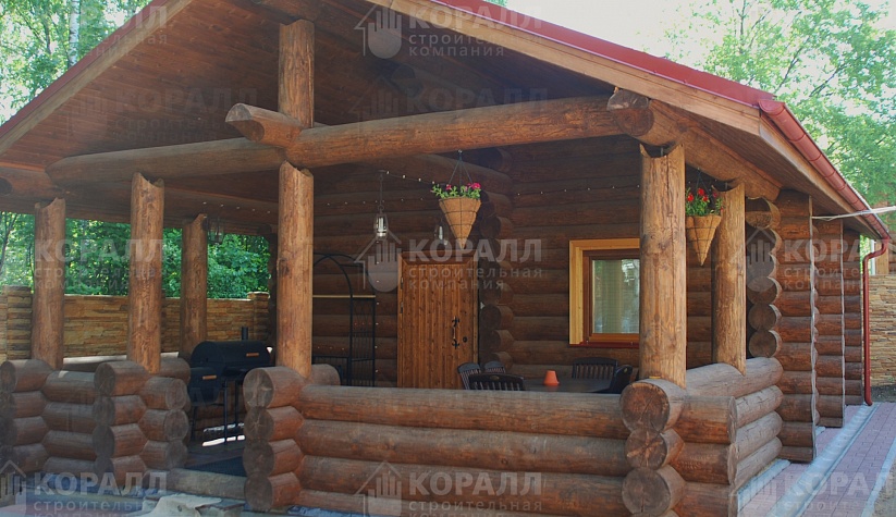 строительство дома с террасой  строительной компанией Коралл