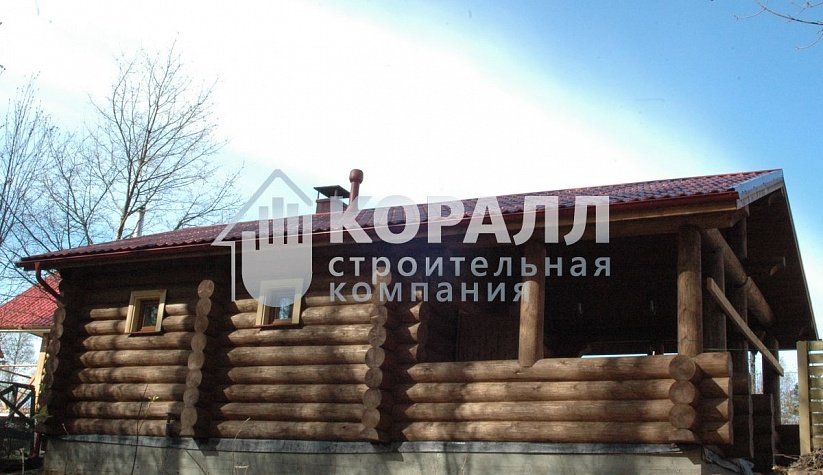 строительство дома с террасой  строительной компанией Коралл