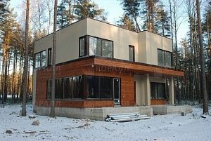 Дом с прямой крышей 