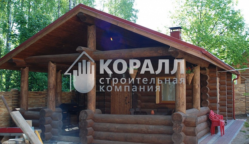 строительство дома с террасой  строительной компанией Коралл