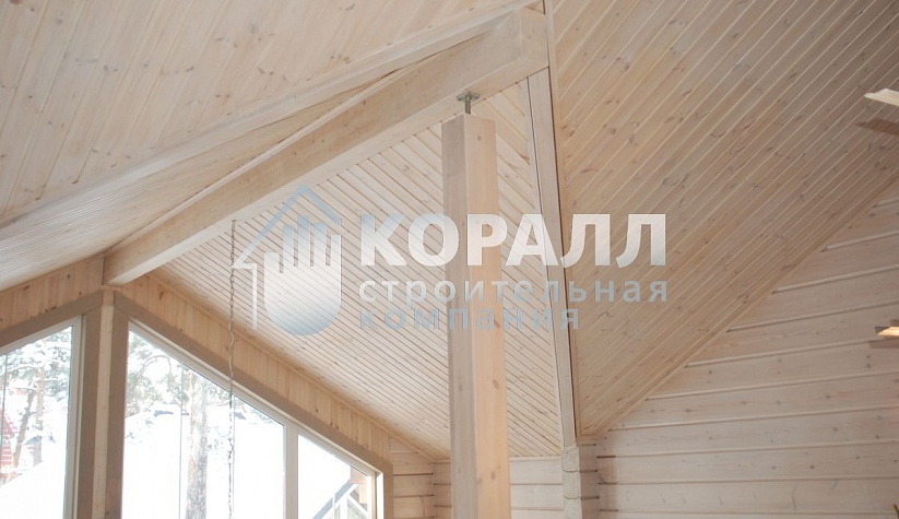 коттедж с бассейном  для комфортного проживания  строительной компанией Коралл