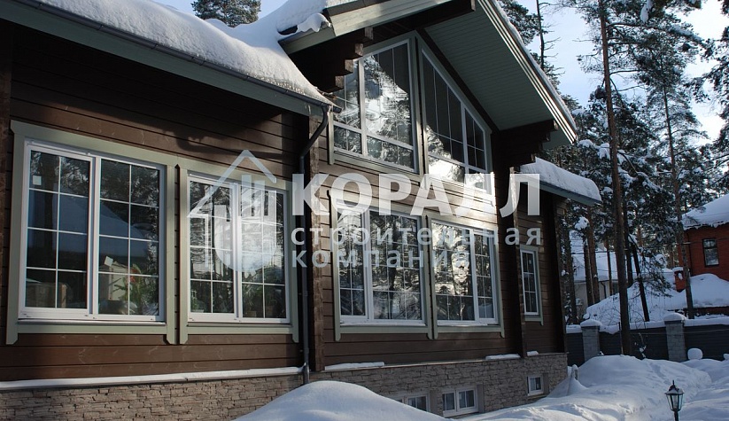 коттедж с бассейном  для комфортного проживания  строительной компанией Коралл