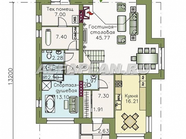 План первого этажа