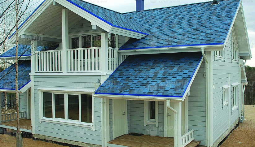 построен дом из клеёного бруса строительной компанией Коралл