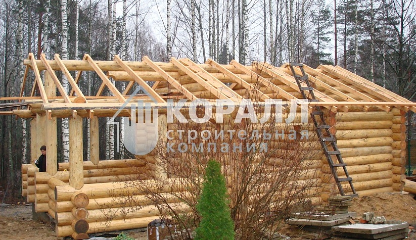 строительство дома с террасой  строительной компанией Коралл