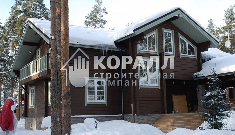 коттедж с бассейном  для комфортного проживания  строительной компанией Коралл