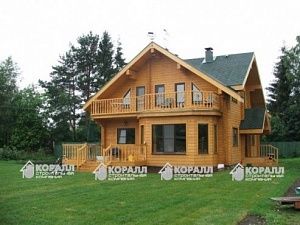 Деревянный дом из клееного бруса 