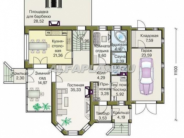 План первого этажа