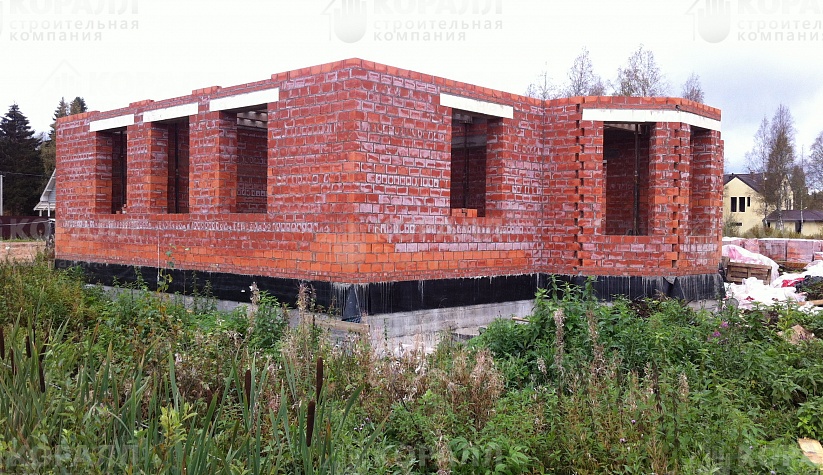 строительство дома из газобетона строительной компанией Коралл